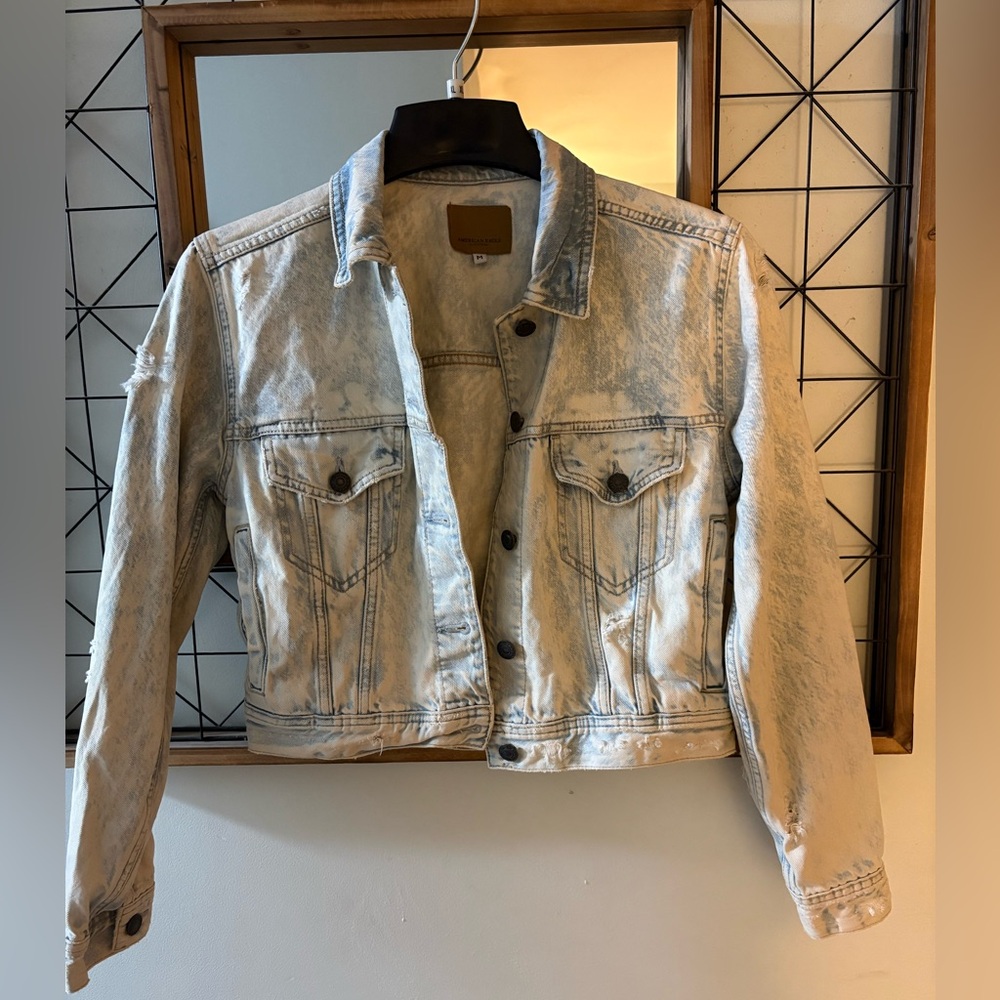 American Eagle Distressed Denim Jacket